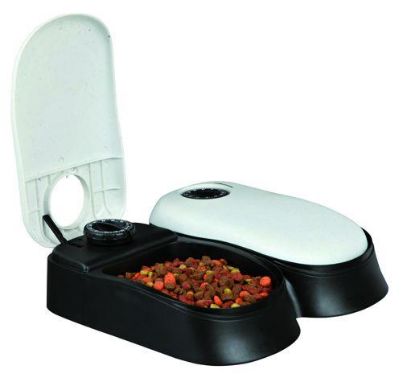 Picture of TX2 automatic food dispenser, 2 × 300 ml/27 × 7 × 24 cm, black/granite