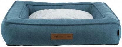 Picture of Tonio vital bed, square, 60 × 50 cm, petrol/white-grey