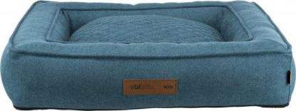 Picture of Tonio vital bed, square, 80 × 60 cm, petrol/white-grey