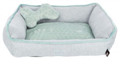 Picture of Junior bed, square, 50 × 40 cm, grey/mint
