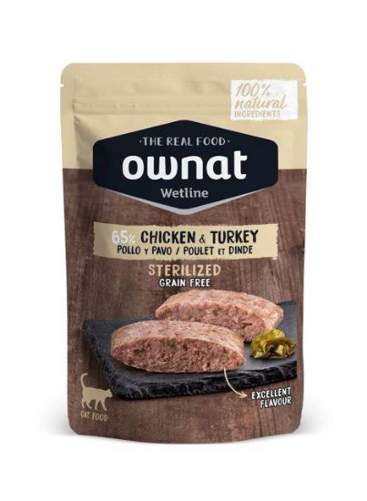 Εικόνα της OWNAT WETLINE STERILIZED Chicken & Turkey (CAT) 85g