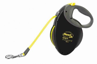 Picture of flexi GIANT PROFESSIONAL, tape leash, L: 10 m, black/neon yellow