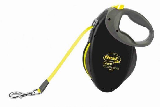 Εικόνα της flexi GIANT PROFESSIONAL, tape leash, L: 10 m, black/neon yellow