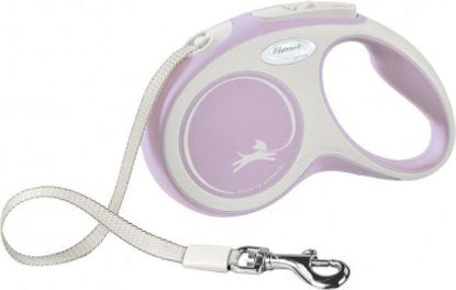 Picture of flexi New COMFORT, tape leash, S: 5 m, pink
