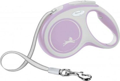 Picture of flexi New COMFORT, tape leash, M: 5 m, pink