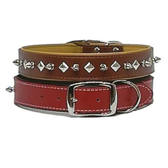 Εικόνα της COLLAR SOFT LEATHER W.SPAIKS 40CMX20MM