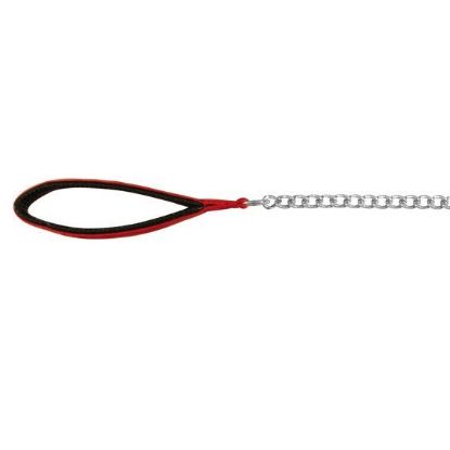 Picture of Chain lead with nylon hand loop, 1.10 m/2.0 mm, red