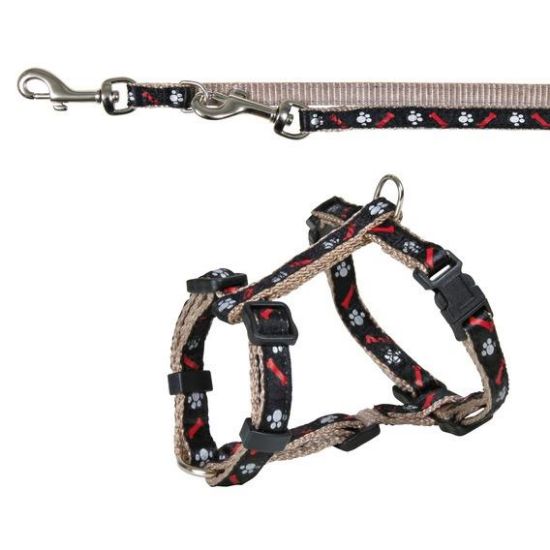 Εικόνα της Puppy harness with lead, 26–34 cm/10 mm, 2,00 m, silver grey/black