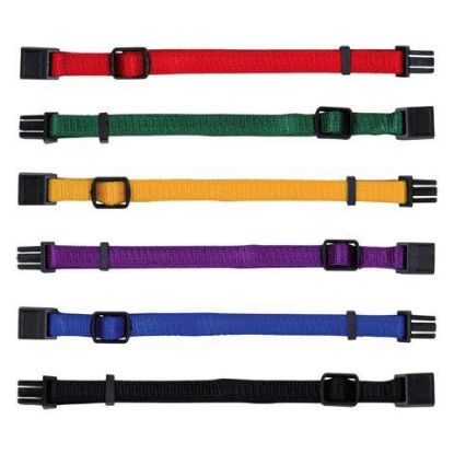Picture of Puppy collars, S–M: 17–25 cm/10 mm, 6 pcs, red, green, yellow, purple, blue, bla