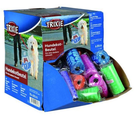 Εικόνα της Dog Pick Up display for dog dirt bags, M, 70 rolls of 20 pcs, sorted
