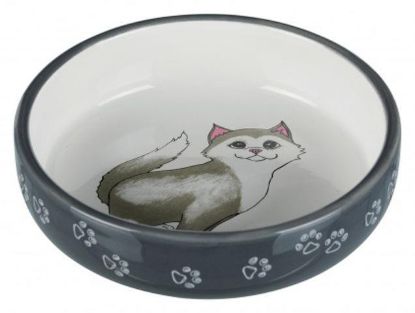 Picture of Ceramic Bowl ,Measurements: 0.3 l/ø 15 cm,grey/white