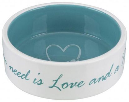Picture of Pet's Home Ceramic bowl, 0.3 l/ø 12 cm, cream/light blue
