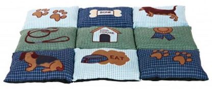 Picture of Patchwork blanket, 80 × 55 cm, blue/green