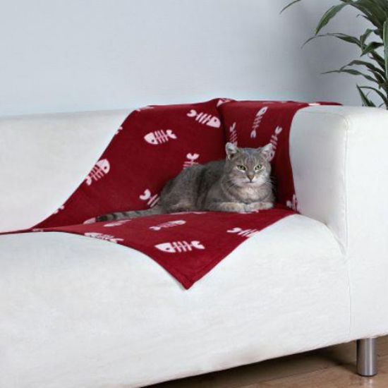 Εικόνα της Beany fleece blanket, 100 × 70 cm, bordeaux