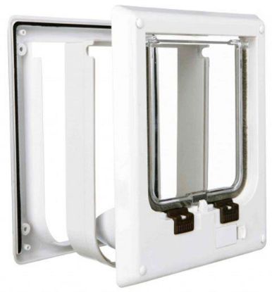 Picture of Cat flap, 4 ways, electromagnetic, 21.1 × 24.4 cm, white