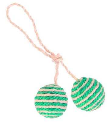 Picture of 2 balls on a rope, sisal, ø 4.5 cm