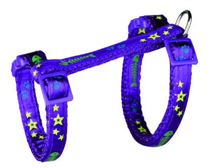 Picture of Cat harness with lead, motif strap, nylon, 23-39 cm/10 mm, 1.20 m