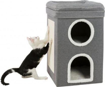 Picture of Saul Cat Tower, 39 × 64 × 39 cm, grey