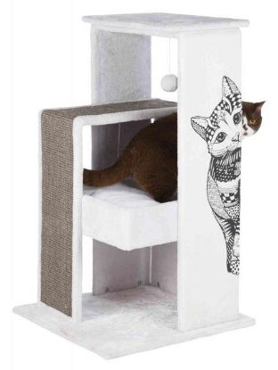 Picture of Maria scratching post, 101 cm, white/grey
