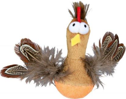 Picture of Roly-poly chicken w microchip/feathers, plush, catn., 10 cm