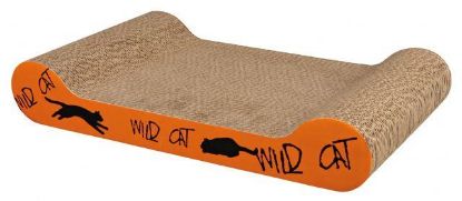 Picture of Wild Cat scratching cardboard, 41 × 7 × 24 cm, orange