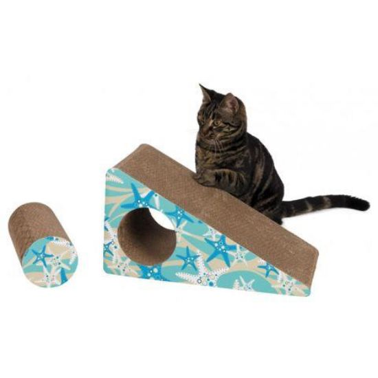Εικόνα της Scratching ramp, 2-pieces, 48 cm, turquoise