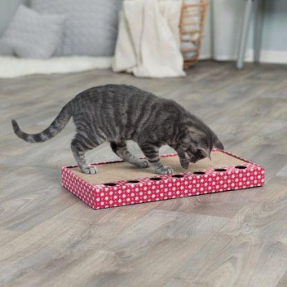 Picture of Scratching cardboard with toys, 48 × 25 cm, pink