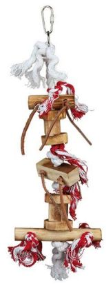 Εικόνα της Wooden toy with leather ribbon, 35 cm