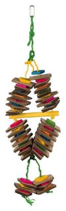 Picture of Wooden Toy with Sisal Rope, Colourful,18 × 35 cm,,parrots