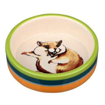 Picture of Ceramic bowl for hamsters, 80 ml/ø 8 cm, multi coloured/cream