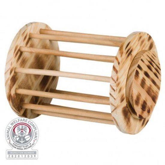 Εικόνα της Hay manger, with lid, wood/flamed, ø 20 × 23 cm