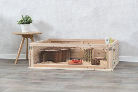 Εικόνα της Indoor run, guinea pigs, wood/plastic, 100 × 30 × 60 cm