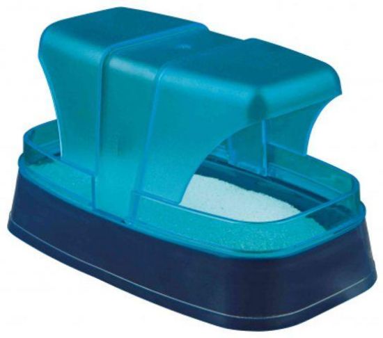 Εικόνα της Sand bath for hamster and mice, 17 × 10 × 10 cm, dark blue/turquoise
