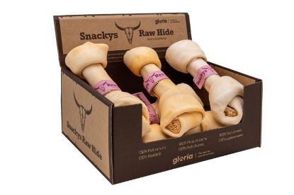 Picture of (6)RAWHIDE CHEW FOR DOGS KNOTS MANGO FLAV. 20-23 CM