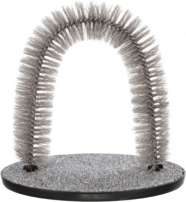 Picture of Massage and fur care arch, cat, 36 × 33 cm, grey