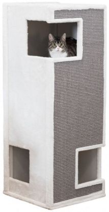 Picture of Cat Tower Gerardo, plush/sisal, 100 cm, white/grey