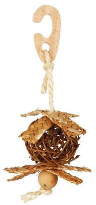 Εικόνα της Wicker ball on a rope with nesting material, ø 5.5 cm