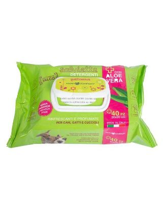 Picture of Pet Cleansing Wipes Aloe Vera and Talc