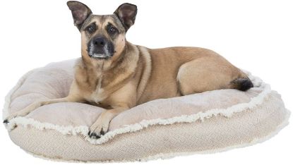 Picture of Boho cushion, oval, 100 × 85 cm, beige