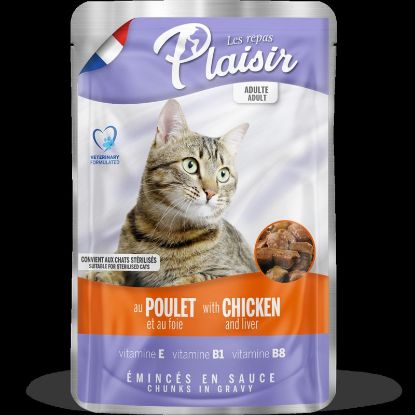 Picture of PLAISIR POUCH  ADULT/STERIL CHICKEN 100GR