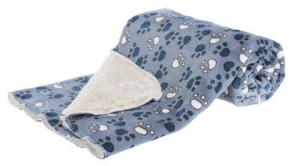 Picture of Tammy blanket, soft plush, 100 × 70 cm, blue/beige