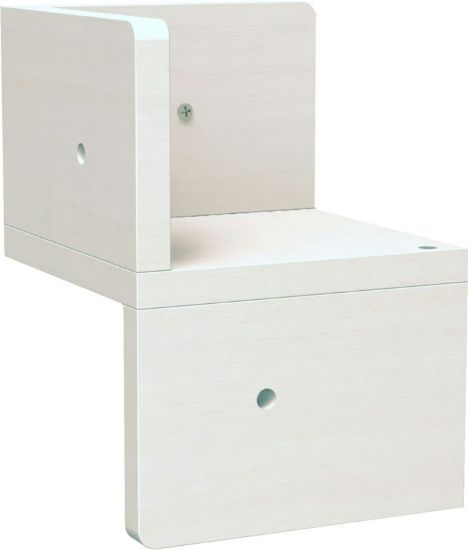 Picture of Wall element 3, climbing landscape, corner, 16 × 21 × 16 cm, white
