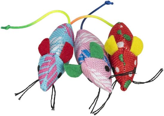 Picture of Mouse, fabric, catnip, 7 cm