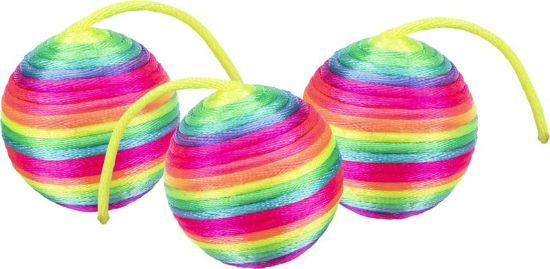 Picture of Rattle ball, fabric, ø 4 cmblue