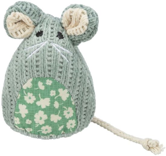 Picture of Mouse, seated, fabric, catnip, 11 cm