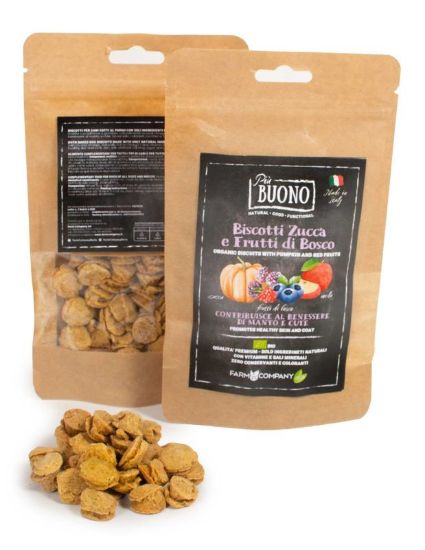 Picture of ORGANIC BISCUITS WITH PUMPKIN, APPLE AND RED FRUITS  80 gr