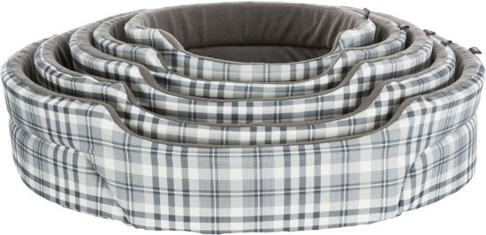 Picture of Lucky bed, oval, 85 × 75 cm, grey/white