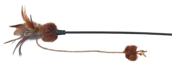 Picture of Playing rod ball/feathers, plastic/plush, catnip, 54 cm