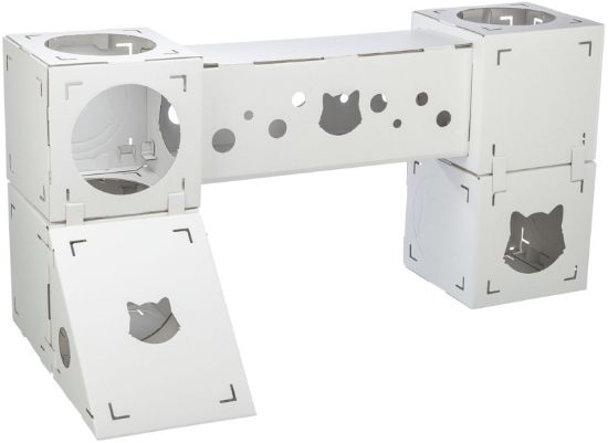 Picture of Finca Felice cat furniture, cardboard, 125 × 62 × 62 cm, white