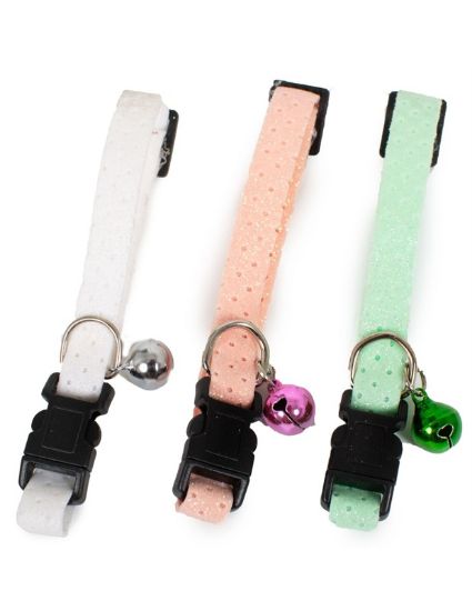 Εικόνα της Glitter Cat Collar with safety buckle 10x30cm